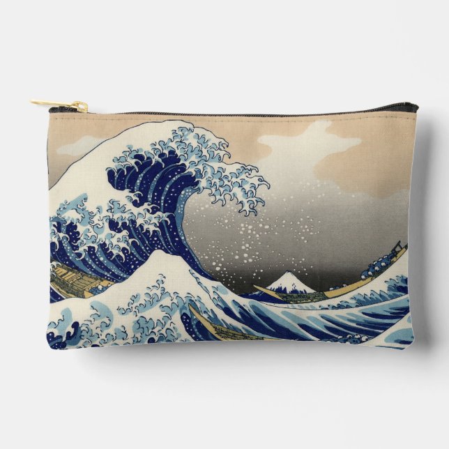 Great Wave Kanagawa japanisches Gemälde Zubehörtasche (Vorderseite)