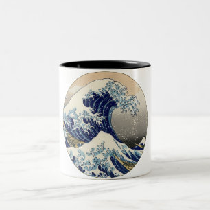 Great Wave Kanagawa japanisches Gemälde Zweifarbige Tasse