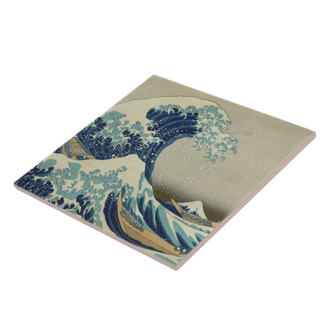 "Great Wave off Kanagawa" by Hokusai ceramic tile Fliese (Seite)