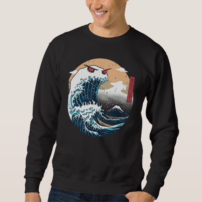 Great Wave Off Kanagawa Cookiegawa Japanese Aesthe Sweatshirt (Vorderseite)