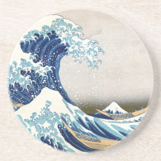 Great Wave Off Kanagawa Hokusai Fine Art Getränkeuntersetzer
