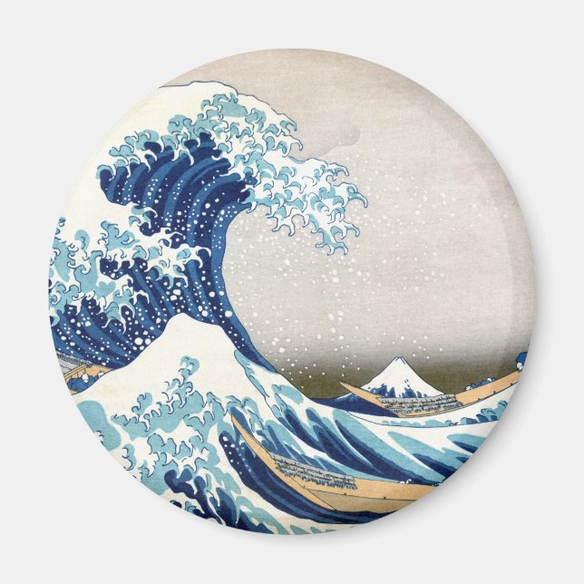 Great Wave Off Kanagawa Hokusai Fine Art Magnet (Vorne)