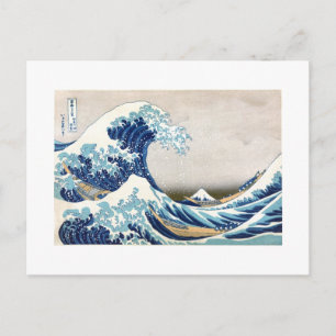 Great Wave Off Kanagawa Hokusai Fine Art Postkarte