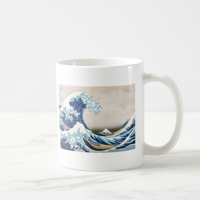 Great Wave Off Kanagawa Hokusai Fine Art Tasse (Rechts)