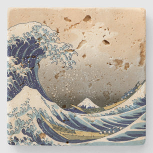 Great Wave Off Kanagawa   Hokusai   Steinuntersetzer