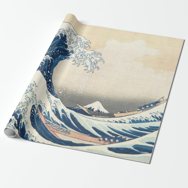 Great Wave off Kanagawa Japanisch Ukiyo-e Decoupag Geschenkpapier (Ungerollt)