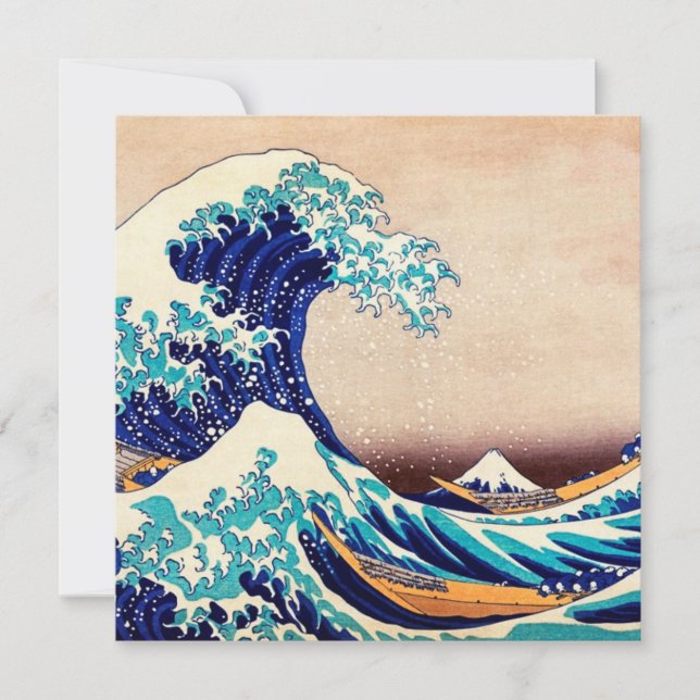 Great Wave Off Kanagawa Japanisch Vintage Kunst (Vorderseite)