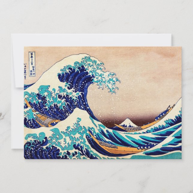 Great Wave Off Kanagawa Japanisch Vintage Kunst (Vorderseite)
