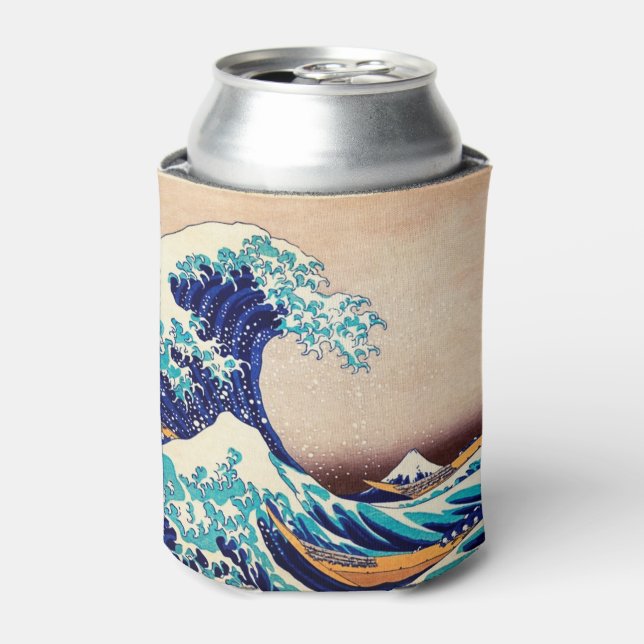Great Wave Off Kanagawa Japanisch Vintage Kunst Dosenkühler (Kanne Vorderseite)