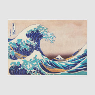 Great Wave Off Kanagawa Japanisch Vintage Kunst Seidenpapier