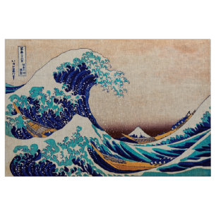 Great Wave Off Kanagawa Japanisch Vintage Kunst Stoff