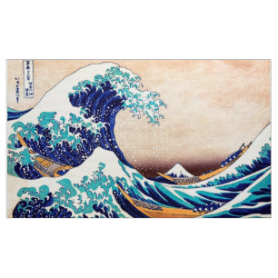 Great Wave Off Kanagawa Japanisch Vintage Kunst Stoff
