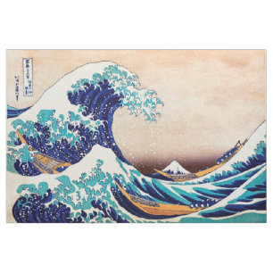 Great Wave Off Kanagawa Japanisch Vintage Kunst Stoff
