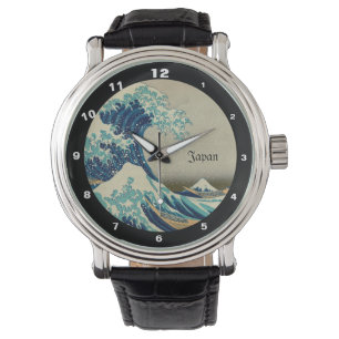 Great Wave Off Kanagawa & japanische Kunst /Japan Armbanduhr