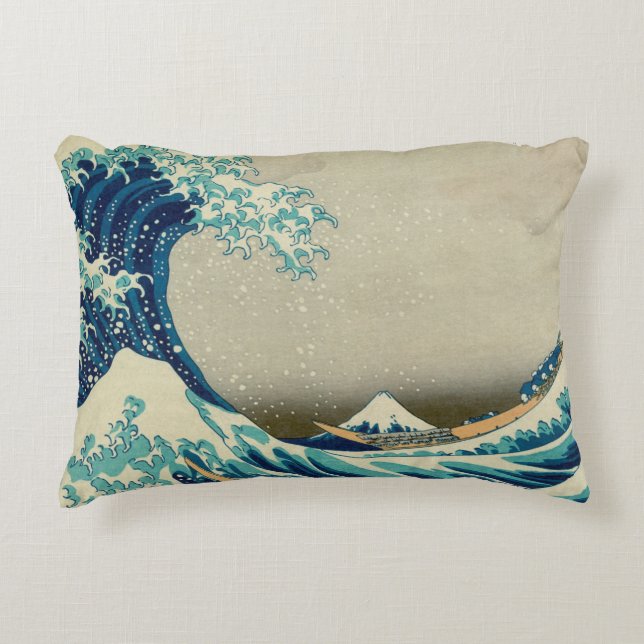 Great Wave Off Kanagawa & japanische Kunst /Japan Dekokissen (Vorderseite)