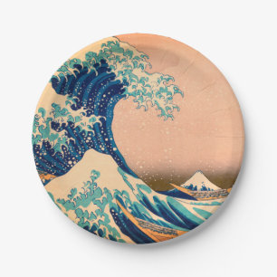 Great Wave Off Kanagawa & japanische Kunst /Japan Pappteller