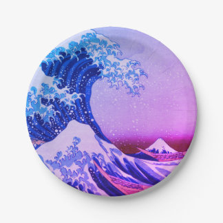 Great Wave Off Kanagawa & japanische Kunst /Japan Pappteller