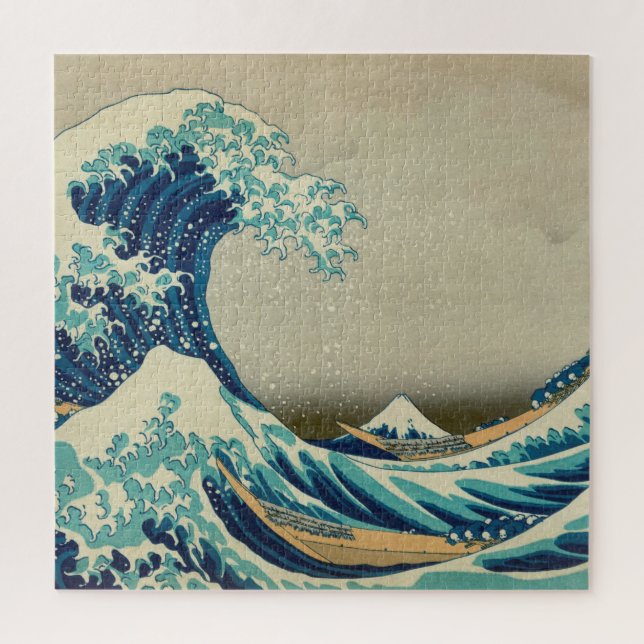 Great Wave Off Kanagawa & japanische Kunst /Japan Puzzle (Vertikal)