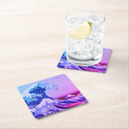 Great Wave Off Kanagawa & japanische Kunst /Japan Rechteckiger Pappuntersetzer