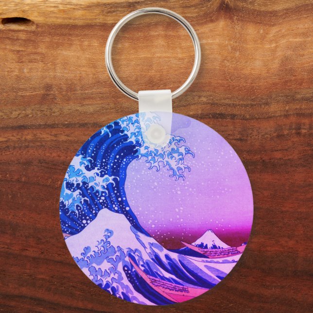 Great Wave Off Kanagawa & japanische Kunst /Japan Schlüsselanhänger (Vorderseite)