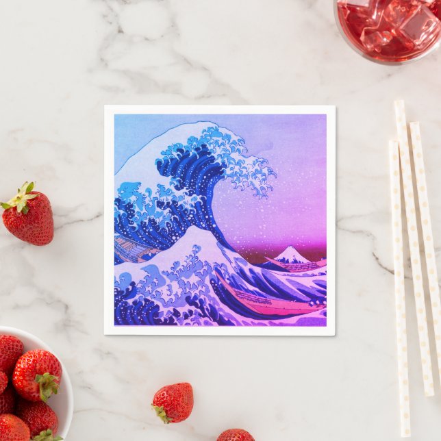 Great Wave Off Kanagawa & japanische Kunst /Japan Serviette (Beispiel)