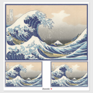 Great Wave Off Kanagawa & Mount Fuji Japan Sea Aufkleber