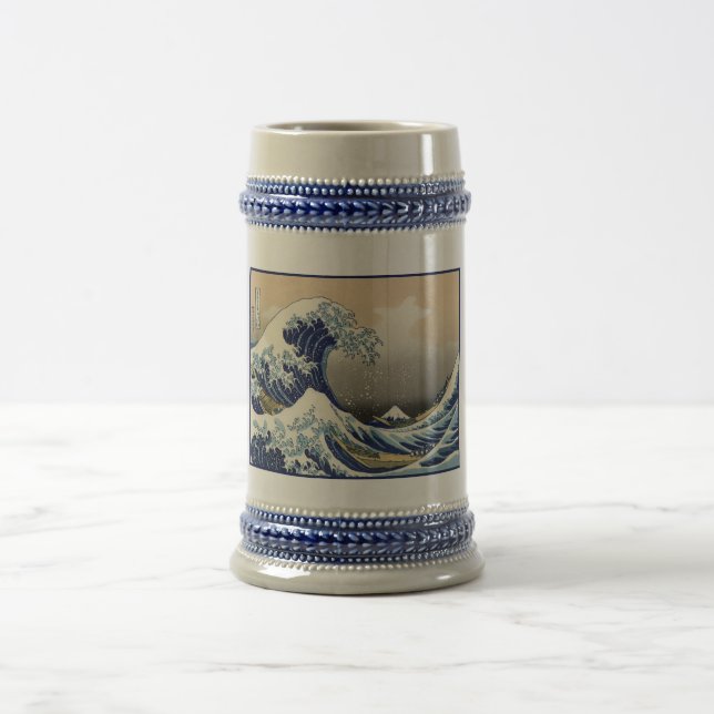 Great Wave Off Kanagawa & Mount Fuji Japan Sea Bierglas (Mittel)