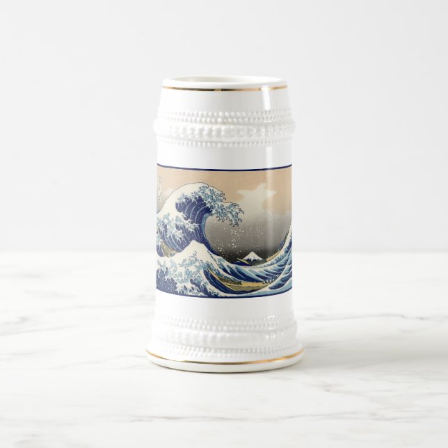 Great Wave Off Kanagawa & Mount Fuji Japan Sea Bierglas (Mittel)