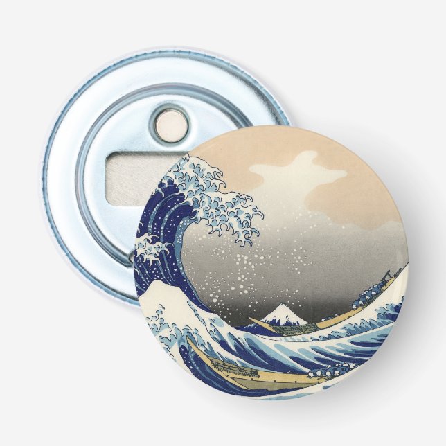 Great Wave Off Kanagawa & Mount Fuji Japan Sea Flaschenöffner (Vorderseite)