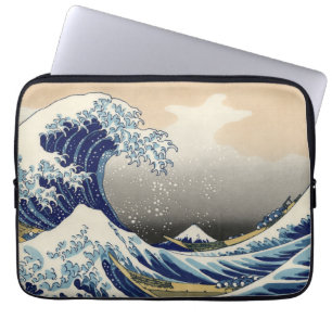 Great Wave Off Kanagawa & Mount Fuji Japan Sea Laptopschutzhülle