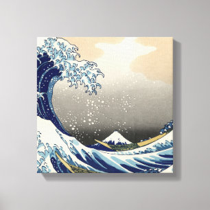 Great Wave Off Kanagawa & Mount Fuji Japan Sea Leinwanddruck