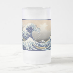 Great Wave Off Kanagawa & Mount Fuji Japan Sea Mattglas Bierglas