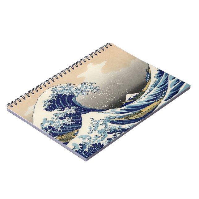 Great Wave Off Kanagawa & Mount Fuji Japan Sea Notizblock (Linke Seite)