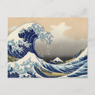Great Wave Off Kanagawa & Mount Fuji Japan Sea Postkarte