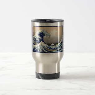 Great Wave Off Kanagawa & Mount Fuji Japan Sea Reisebecher