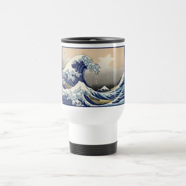 Great Wave Off Kanagawa & Mount Fuji Japan Sea Reisebecher (Mittel)