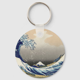 Great Wave Off Kanagawa & Mount Fuji Japan Sea Schlüsselanhänger