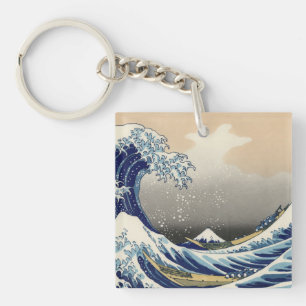 Great Wave Off Kanagawa & Mount Fuji Japan Sea Schlüsselanhänger