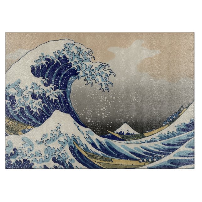 Great Wave Off Kanagawa & Mount Fuji Japan Sea Schneidebrett (Vorderseite)