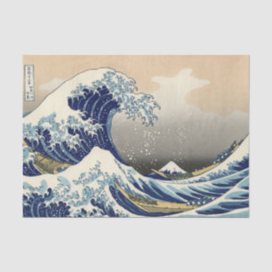Great Wave Off Kanagawa & Mount Fuji Japan Sea Seidenpapier