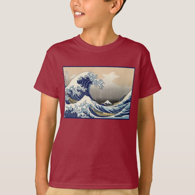 Great Wave Off Kanagawa & Mount Fuji Japan Sea T-Shirt (Vorderseite)