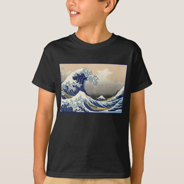 Great Wave Off Kanagawa & Mount Fuji Japan Sea T-Shirt (Vorderseite)