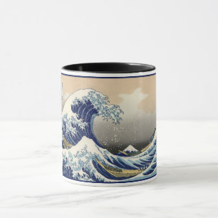 Great Wave Off Kanagawa & Mount Fuji Japan Sea Tasse