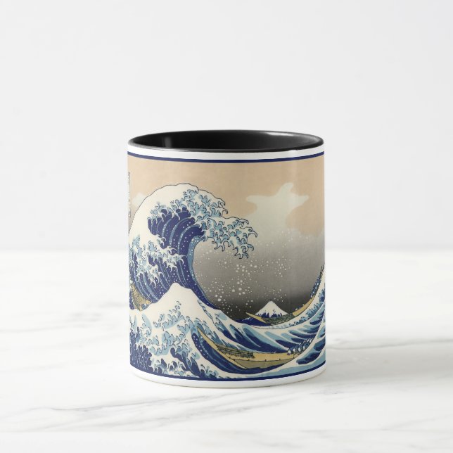 Great Wave Off Kanagawa & Mount Fuji Japan Sea Tasse (Zentrum)