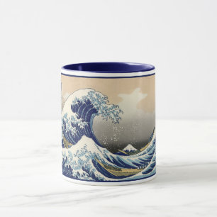 Great Wave Off Kanagawa & Mount Fuji Japan Sea Tasse