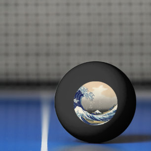 Great Wave Off Kanagawa & Mount Fuji Japan Sea Tischtennisball