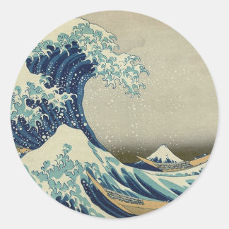 Great Wave Off Kanagawa Runder Aufkleber
