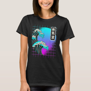 Great Wave Off Kanagawa Vaporwave Ästhetisches Kan T-Shirt
