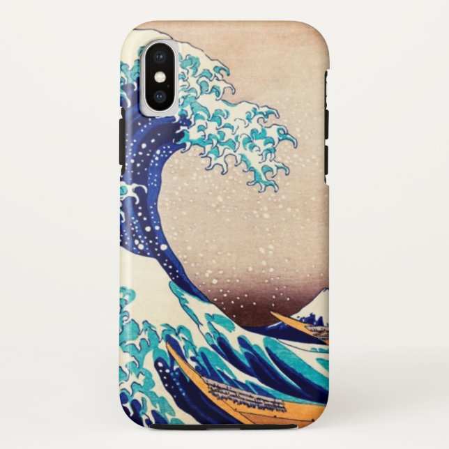 Great Wave Off Kanagawa Vintage japanische Kunst Case-Mate iPhone Hülle (Rückseite)