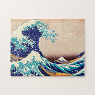 Great Wave Off Kanagawa Vintage japanische Kunst Puzzle